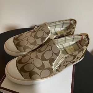 Coach Tan Slip-On Sneakers